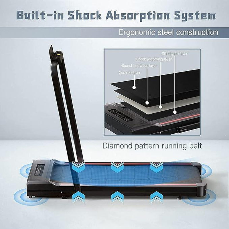 Sperax Walking Pad,Under Desk Treadmill,2 in 1 Folding Treadmill,Treadmills for Home,Noiseless,300 Lb High Weight Capacity Exercise Running
