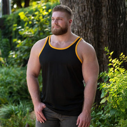 Gruff Pup Air Tank - Pick Woof, Daddy, Boy, Blank - Mesh Tank Top - Soft + Stretchy - Athletic Menswear - Colorful Classic - Casual Sexy Silky Gym
