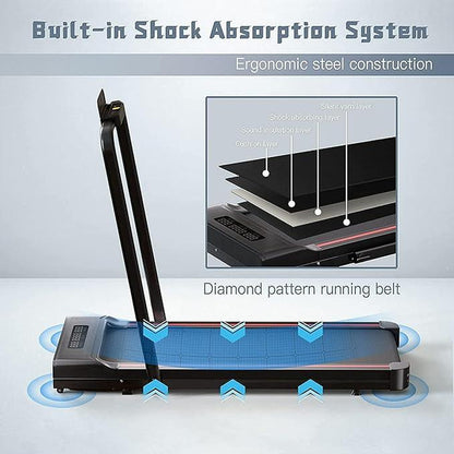 Sperax Walking Pad,Under Desk Treadmill,2 in 1 Folding Treadmill,Treadmills for Home,Noiseless,300 Lb High Weight Capacity Exercise Running