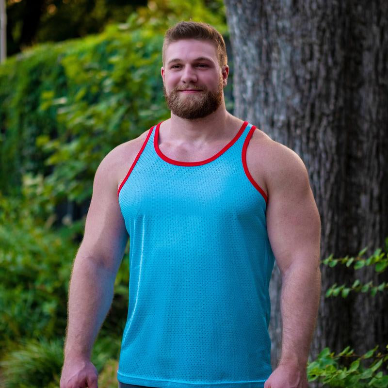 Gruff Pup Air Tank - Pick Woof, Daddy, Boy, Blank - Mesh Tank Top - Soft + Stretchy - Athletic Menswear - Colorful Classic - Casual Sexy Silky Gym