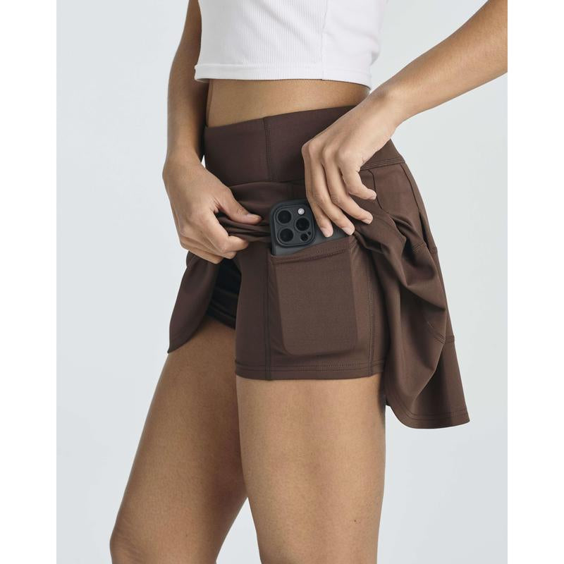 Real Essentials 3 Pack:Women'S 14" Pleated Tennis Skorts Golf Skirt High Waisted Athletic Running Casual Shorts with Pockets