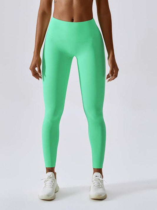 Women'S Solid High Waist Sports Leggings, High Stretch Yoga Leggings, Gym Clothes, Ladies Sportswear for Indoor Outdoor Wear, Tummy Control Tights