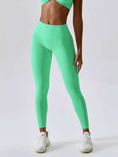 Women'S Solid High Waist Sports Leggings, High Stretch Yoga Leggings, Gym Clothes, Ladies Sportswear for Indoor Outdoor Wear, Tummy Control Tights
