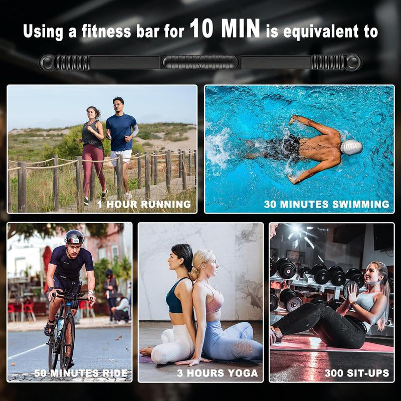 HOTWAVE Fitness Bar for Workout Elastic Exercise Bar, Vibration Weight Stick,Body Physical Therapy,Core Strength Training,Arm Shoulder Stretch at Home Gym.