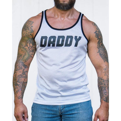 Gruff Pup Air Tank - Pick Woof, Daddy, Boy, Blank - Mesh Tank Top - Soft + Stretchy - Athletic Menswear - Colorful Classic - Casual Sexy Silky Gym
