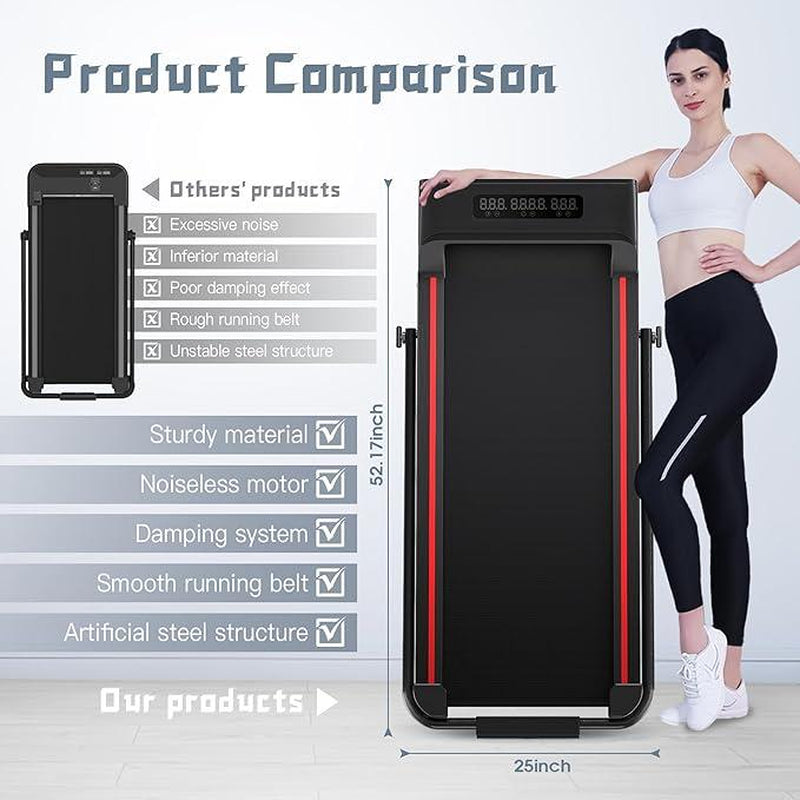 Sperax Walking Pad,Under Desk Treadmill,2 in 1 Folding Treadmill,Treadmills for Home,Noiseless,300 Lb High Weight Capacity Exercise Running