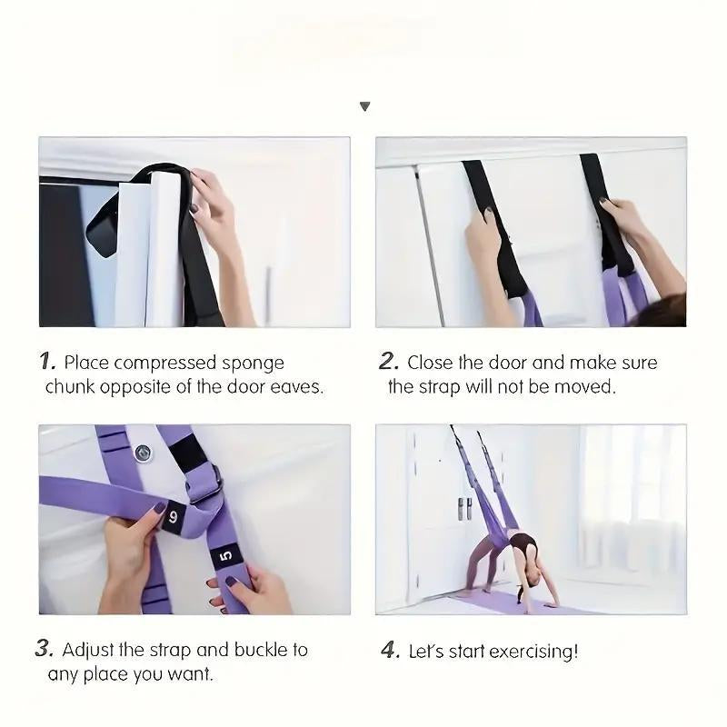 Multifunctional Yoga Hammock, 1 Count Yoga Inversion Training Aerial Swing, Yoga & Pilates Equipment for Home Gym Workout, Fitness, Stretch Rope