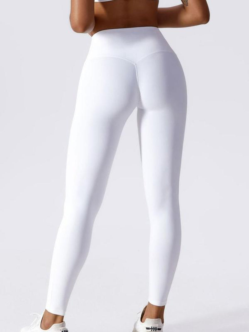 Women'S Solid High Waist Sports Leggings, High Stretch Yoga Leggings, Gym Clothes, Ladies Sportswear for Indoor Outdoor Wear, Tummy Control Tights