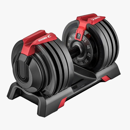 Dmoose 52.5 Lb Adjustable Dumbbell Set with Security Locking System for Safe Exercise Training
