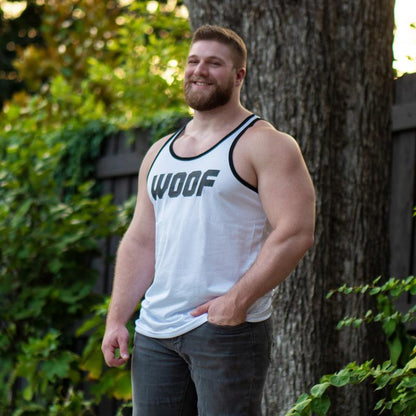Gruff Pup Air Tank - Pick Woof, Daddy, Boy, Blank - Mesh Tank Top - Soft + Stretchy - Athletic Menswear - Colorful Classic - Casual Sexy Silky Gym