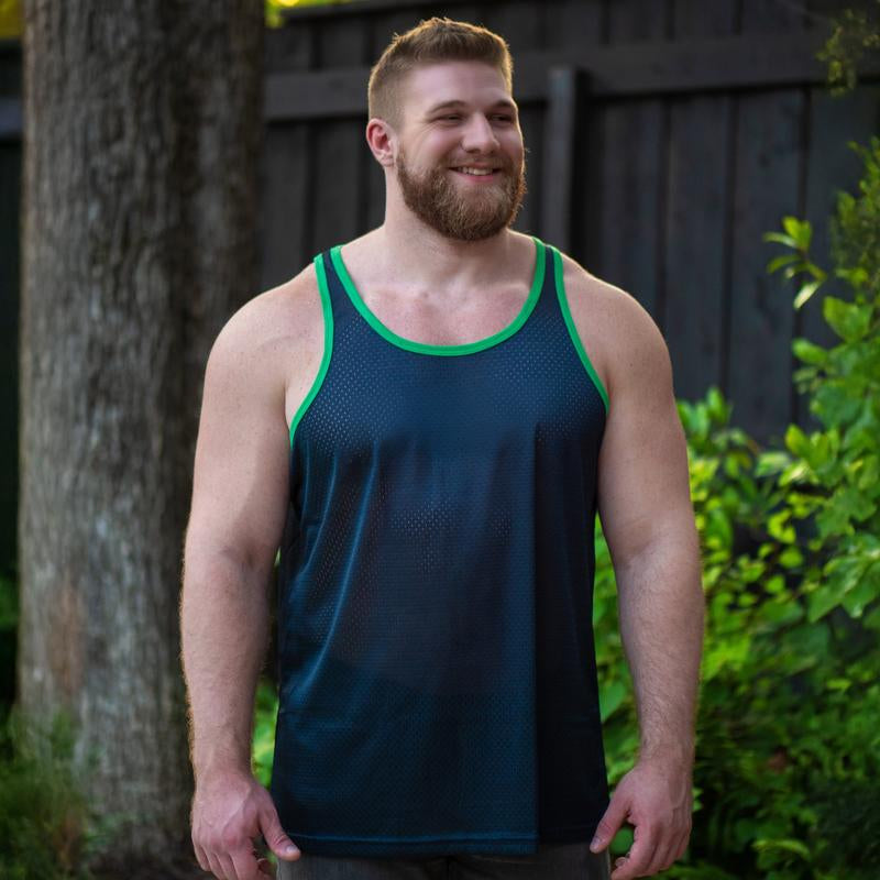 Gruff Pup Air Tank - Pick Woof, Daddy, Boy, Blank - Mesh Tank Top - Soft + Stretchy - Athletic Menswear - Colorful Classic - Casual Sexy Silky Gym