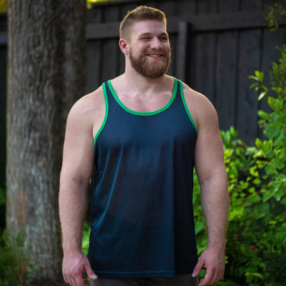 Gruff Pup Air Tank - Pick Woof, Daddy, Boy, Blank - Mesh Tank Top - Soft + Stretchy - Athletic Menswear - Colorful Classic - Casual Sexy Silky Gym