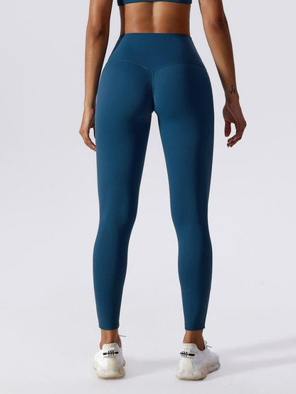 Women'S Solid High Waist Sports Leggings, High Stretch Yoga Leggings, Gym Clothes, Ladies Sportswear for Indoor Outdoor Wear, Tummy Control Tights