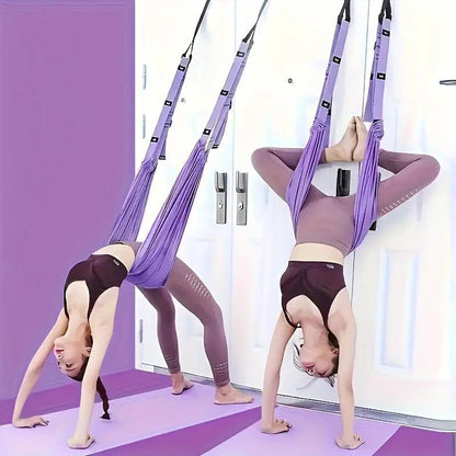 Multifunctional Yoga Hammock, 1 Count Yoga Inversion Training Aerial Swing, Yoga & Pilates Equipment for Home Gym Workout, Fitness, Stretch Rope