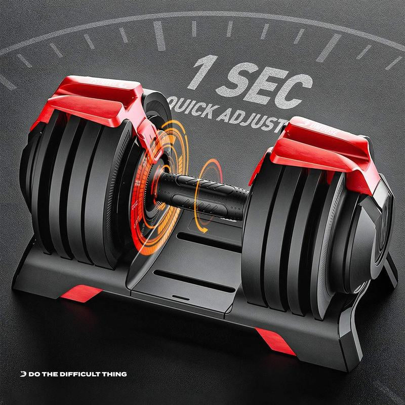 Dmoose 52.5 Lb Adjustable Dumbbell Set with Security Locking System for Safe Exercise Training