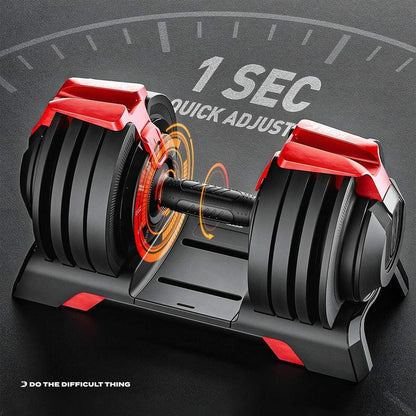 Dmoose 52.5 Lb Adjustable Dumbbell Set with Security Locking System for Safe Exercise Training