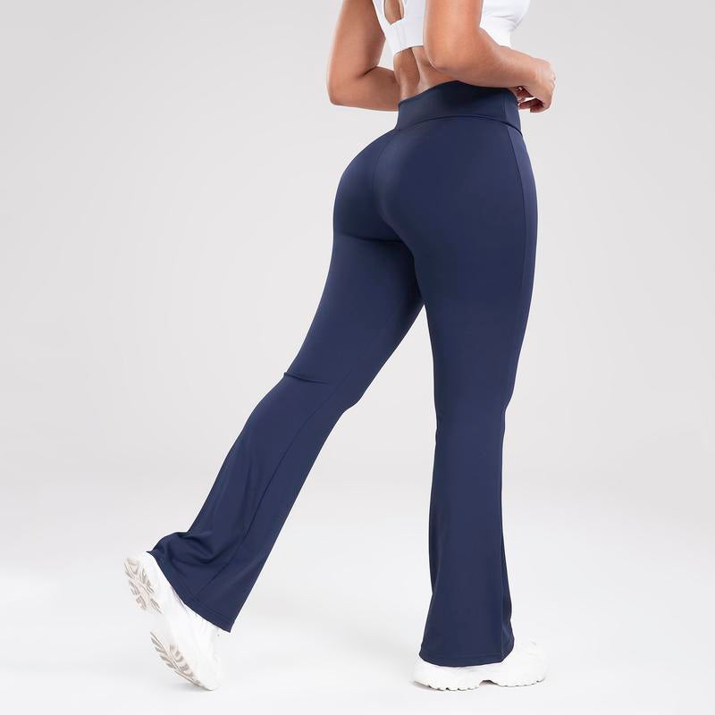 Women'S Solid Yoga Sports Flare Leg Leggings, Bootcut Pants for Fitness and Workout,Women'S Activewear Athleisure