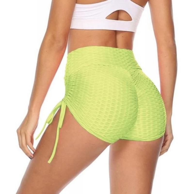 Women'S High-Waist Yoga Shorts with Butt Lifting and Tummy Control - Fabric, Comfort