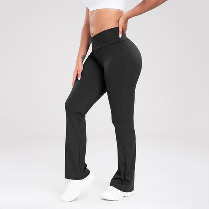 Women'S Solid Yoga Sports Flare Leg Leggings, Bootcut Pants for Fitness and Workout,Women'S Activewear Athleisure